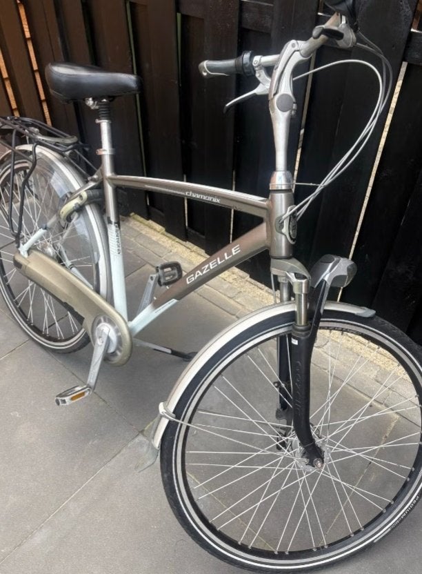 Gazelle Chamonix Plus herenfiets - Zo goed als nieuw, Fietsen en Brommers, Fietsen | Heren | Herenfietsen, Ophalen, Velgrem, Versnellingen