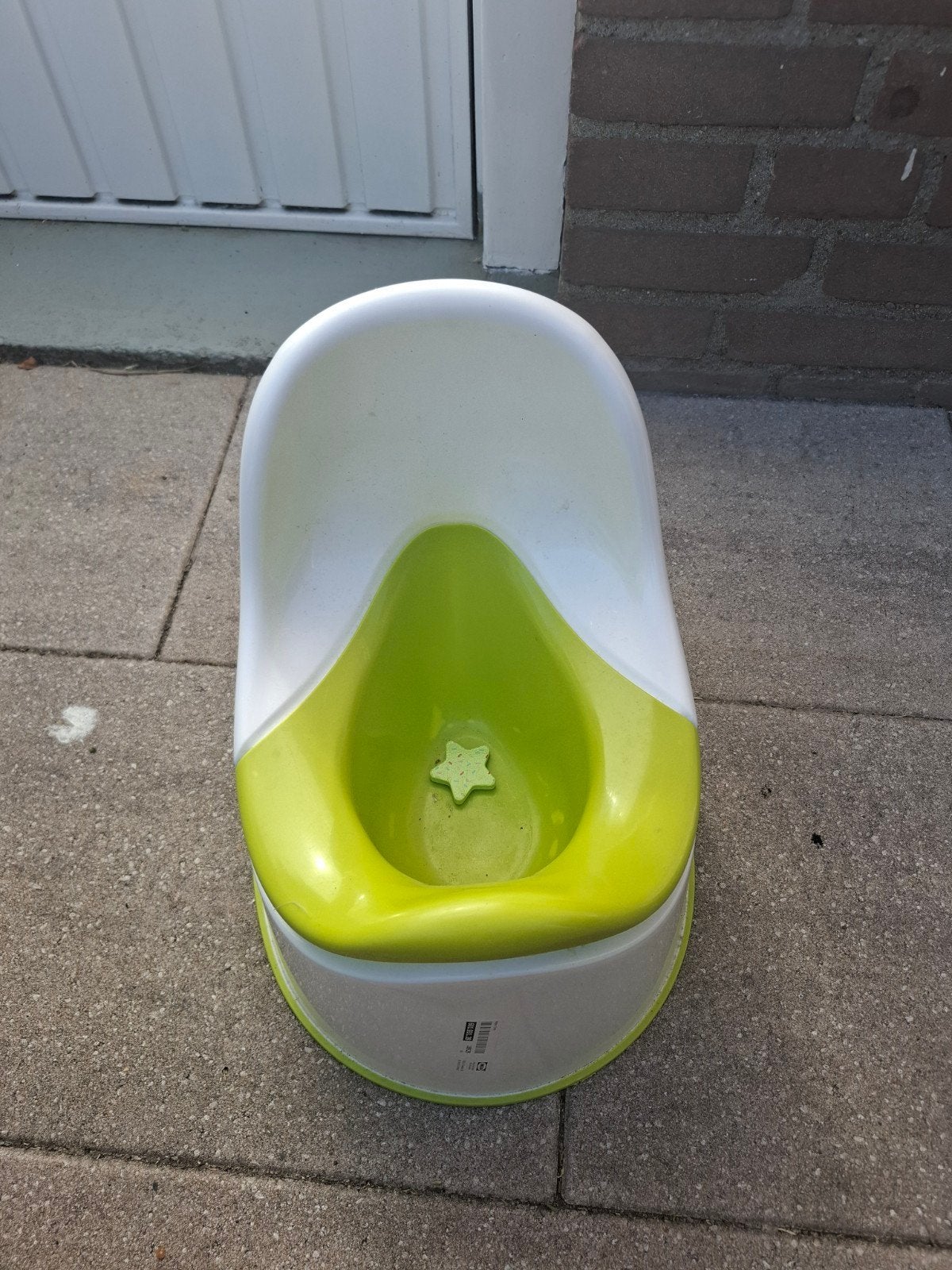 Baby potje - groen/wit, Ophalen, Gebruikt