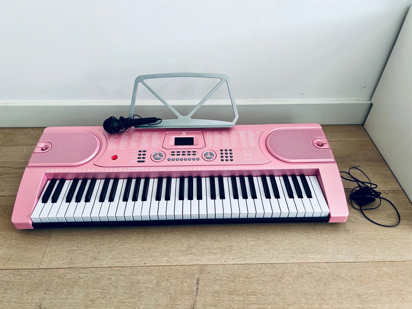 Fazley FKB-050-P Starter Pack Keyboard Roze, 61 toetsen, Zo goed als nieuw, Met standaard, Ophalen