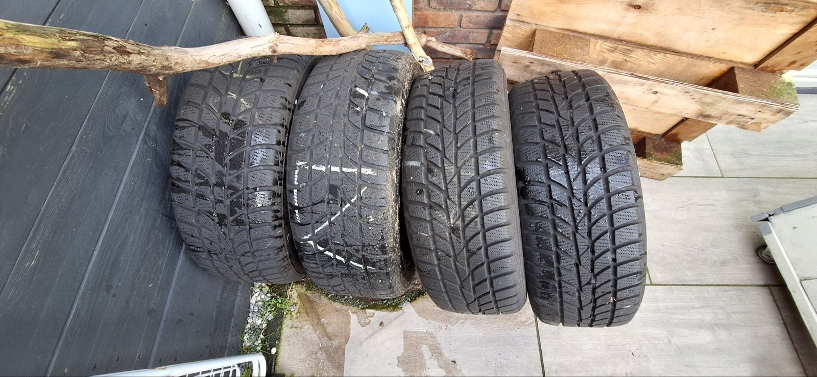 Hankook Winterbanden met Velgen - 205/55 R16, Gebruikt, 16 inch, Banden en Velgen, Personenwagen