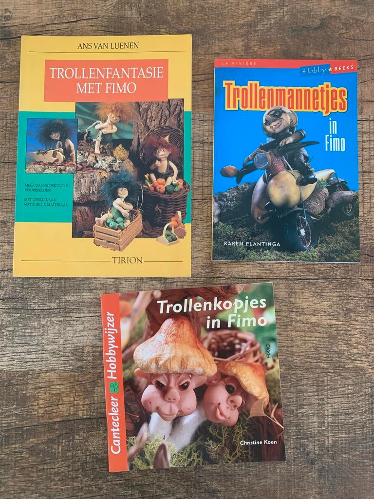 3x Boek: Trollen maken met Fimo klei - Knutselboeken, Boeken, Ophalen of Verzenden, Zo goed als nieuw, Kleien en Boetseren, Geschikt voor kinderen