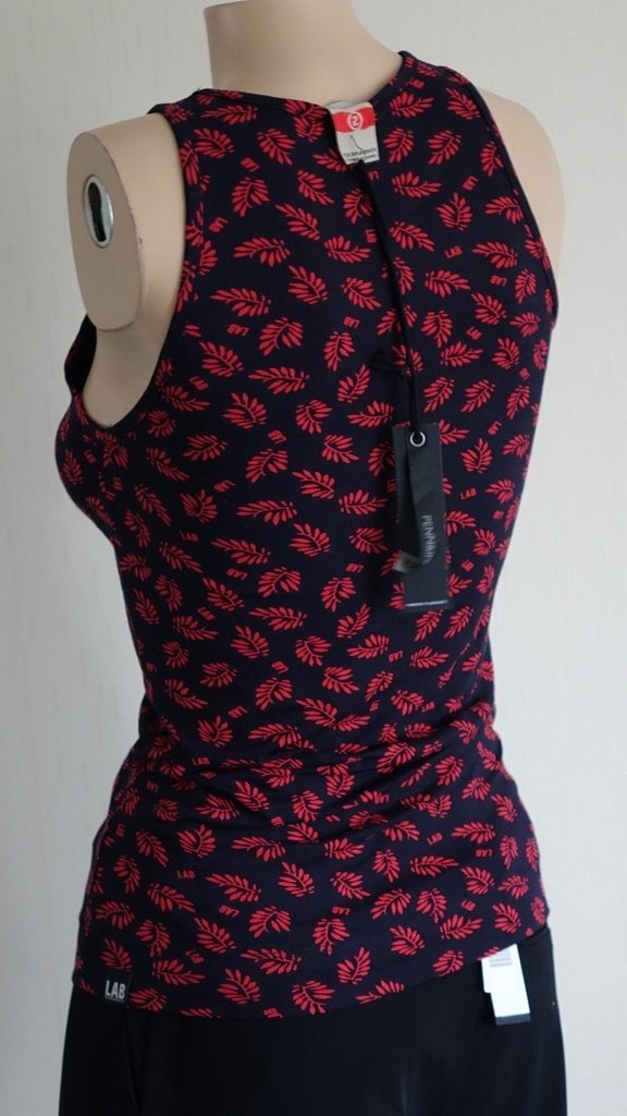 nieuwe donkerblauwe PENN EN INK top met rood, Penn & Ink, Nieuw, Meerkleurig, Verzenden