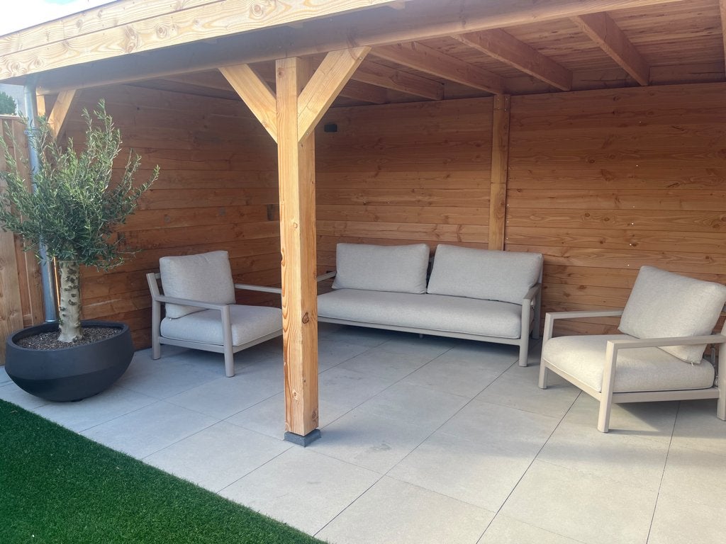 Gloednieuwe tuinset Tierra Outdoor Oasis, Ophalen, 5 zitplaatsen, Loungeset, Bank