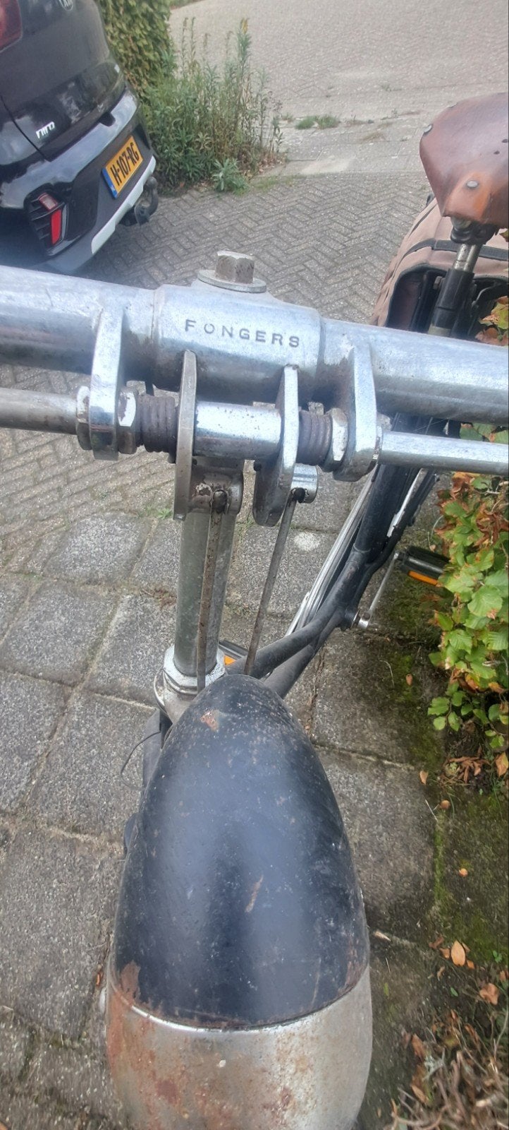 fongers damesfiets uit 1961 ,zwart, Ophalen, Gebruikt, Velgrem, 47 tot 50 cm