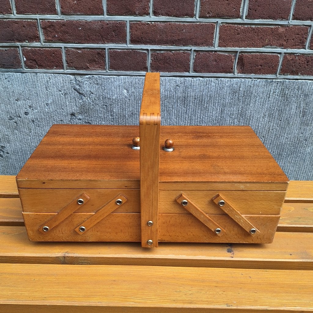 Vintage Houten Naaidoos, Ophalen, Gebruikt, -, -