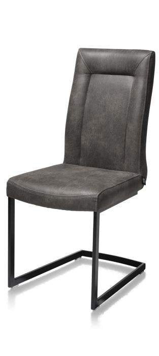 2 Nieuwe Stoelen Antraciet, Greep+zwart frame Malene H&H, Huis en Inrichting, Ophalen, Twee, Nieuw, Stof