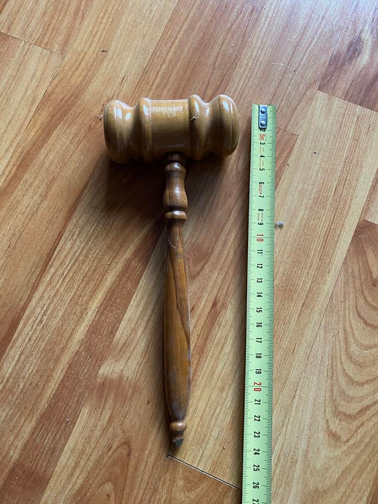 Antieke houten veilinghamer - Rechterhamer, Antiek en Kunst, Ophalen of Verzenden