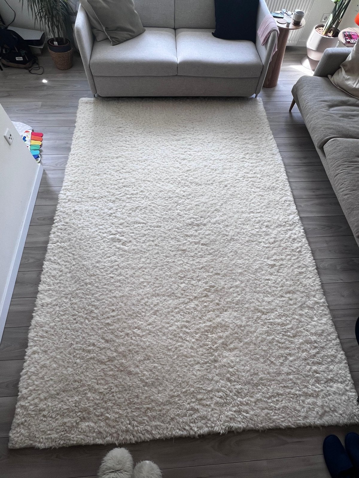 Hoogwaardig wollen vloerkleed(BOLIA,hoogpolig)200x300, Ophalen, 200 cm of meer, Zo goed als nieuw, Crème