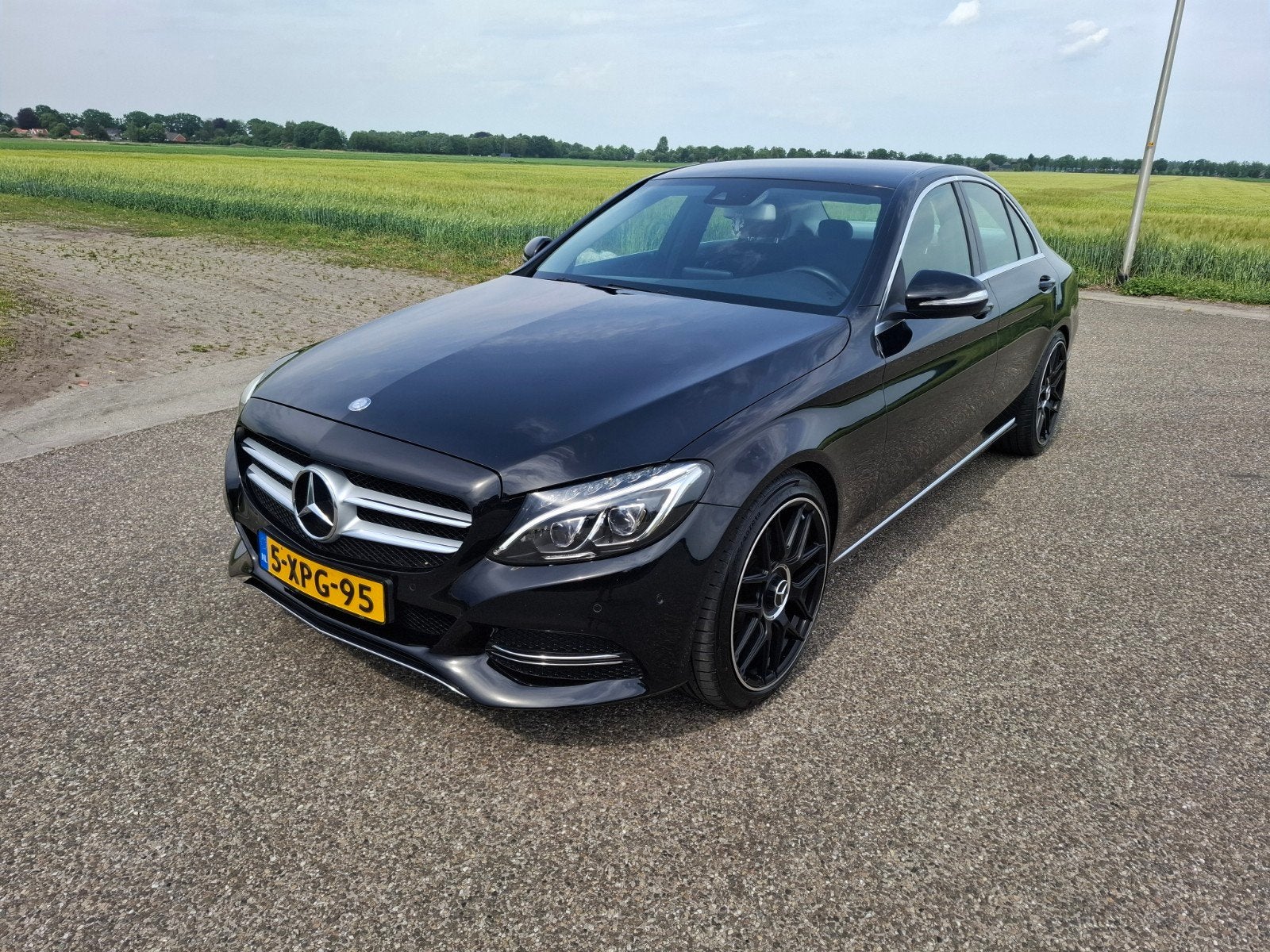 Mercedes-Benz C-Klasse C180 1.6 115KW 2014 Zwart, Auto's, Mercedes-Benz, Achterwielaandrijving, 4 cilinders, Zwart, Bedrijf
