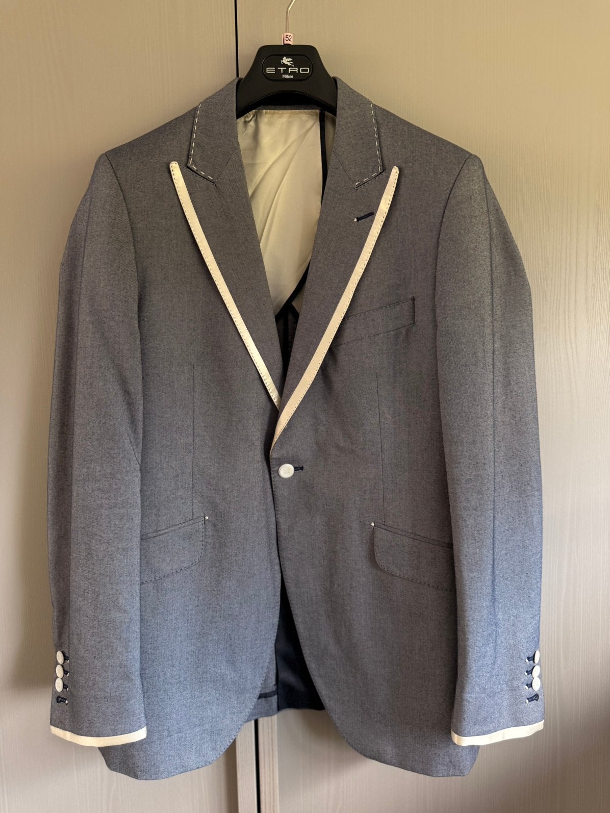 holland esquire linnen mix colbert | 52, Kleding | Heren, Ophalen, Zo goed als nieuw, Maat 52/54 (L), Blauw