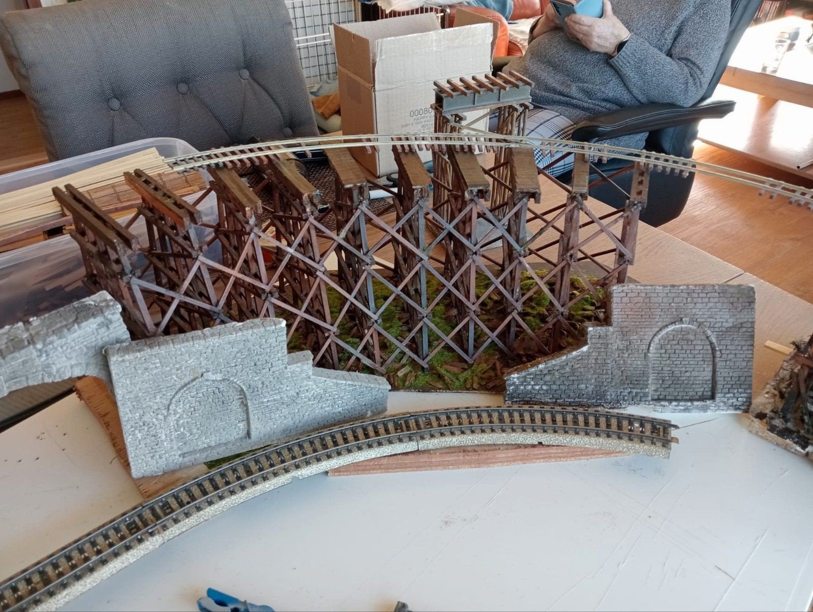 Houten Amerikaanse haakse brug met kurk, Ophalen, Gebruikt, Brug, Tunnel of Gebouw, Overige merken