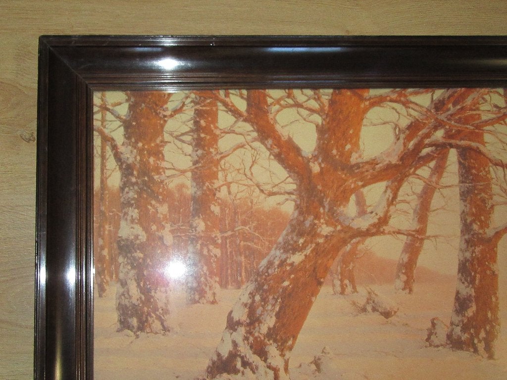 1930 groot schilderij Konstantin Kryzhitsky houten lijst, Antiek en Kunst, Ophalen, Klassiek, Ingelijst, Landschap
