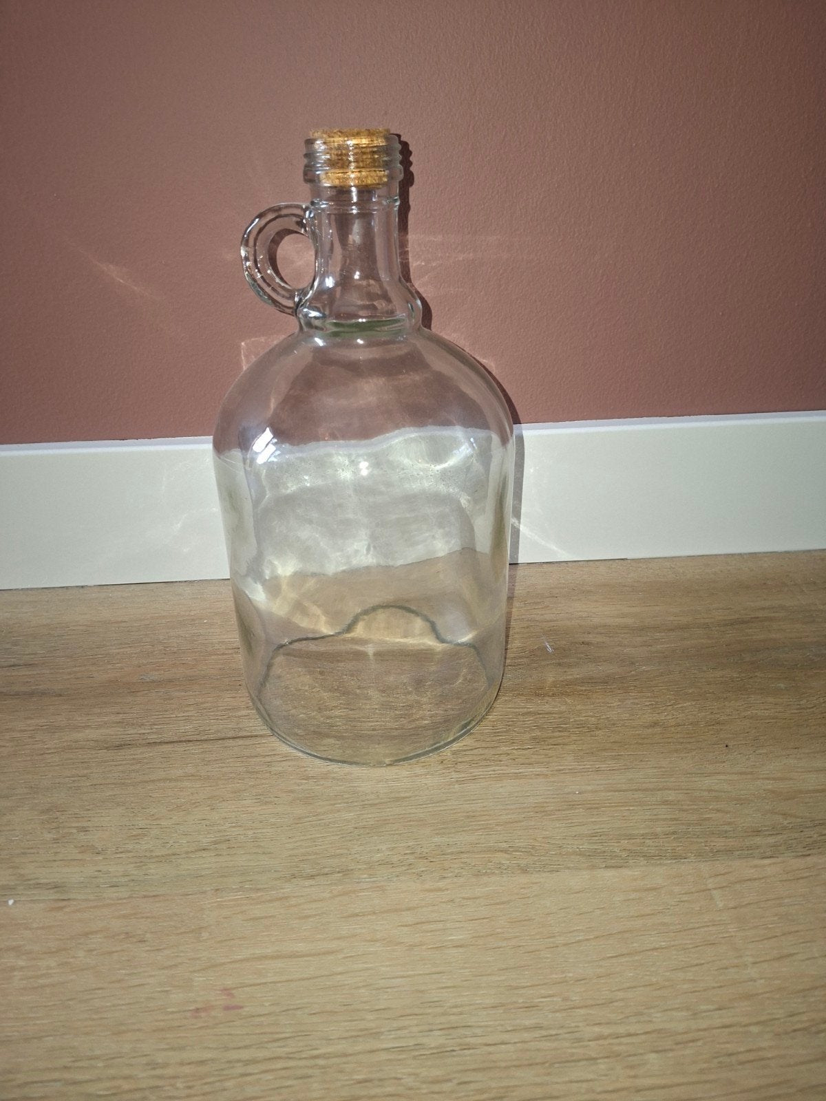Glazen stolp fles model, ca. 25 cm hoog, Gerecycled glas, Transparant, 25 cm, Ophalen of Verzenden