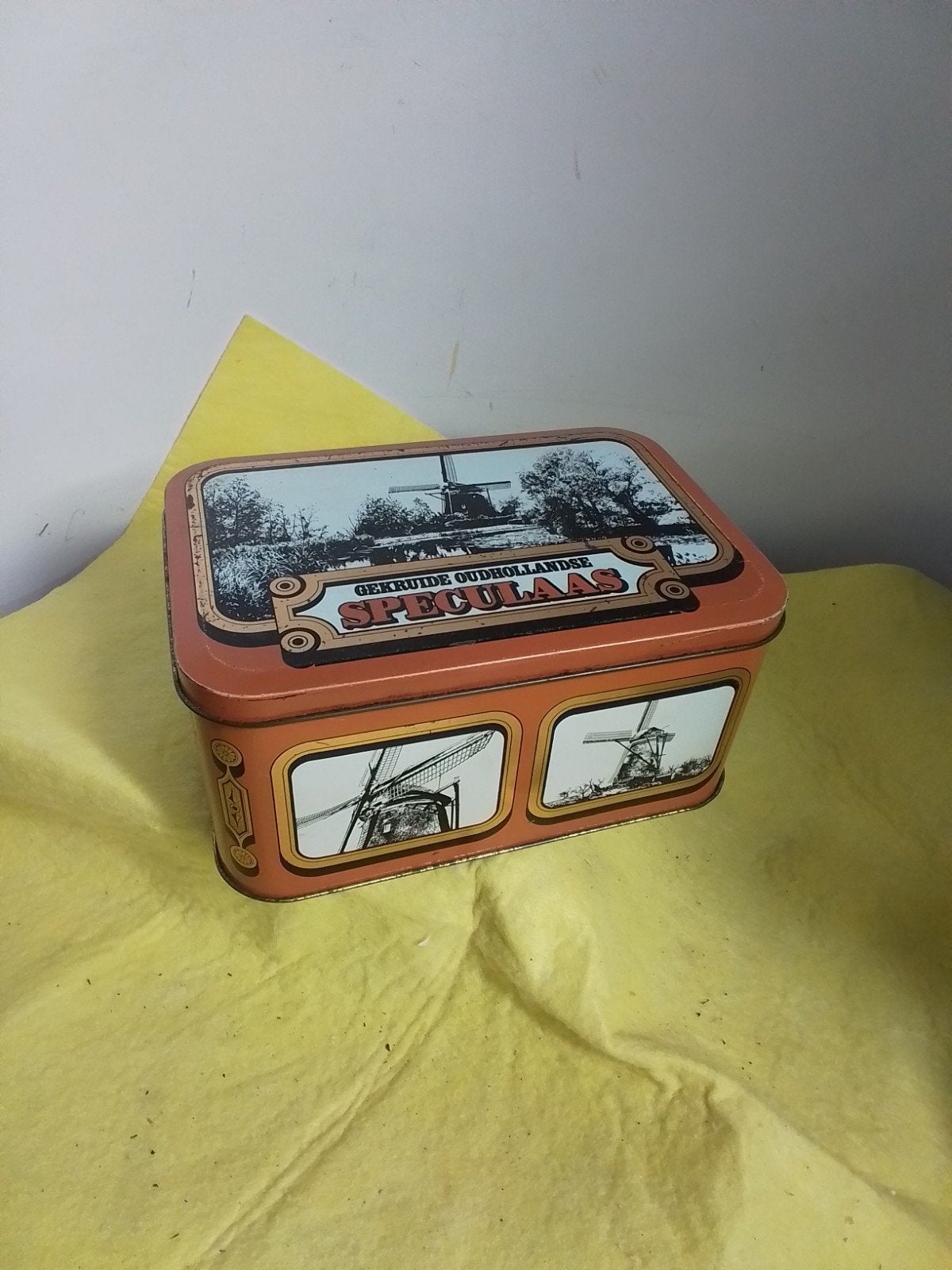 15581) SRV mooie oude speculaas trommel 19x13x9 cm, Verzamelen, Ophalen of Verzenden, Zo goed als nieuw, Overige