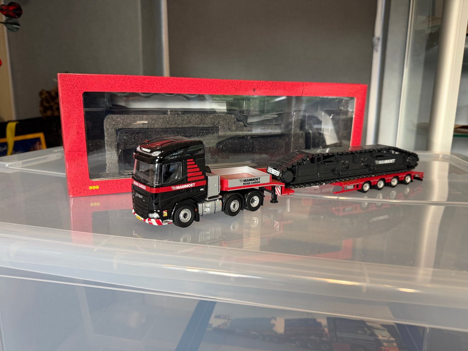 Mammoet DAF XG 6x2 met Faymonville dieplader + rupsvoertuig, Ophalen of Verzenden, Zo goed als nieuw, Overige merken