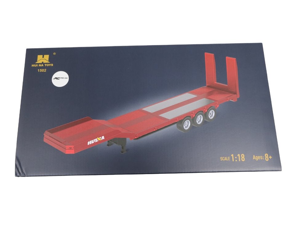 HUINA RC HAULAGE FLATBED TRAILER FOR CY1501 RED CY1502, Ophalen of Verzenden, Nieuw, Overige schalen, Onderdeel