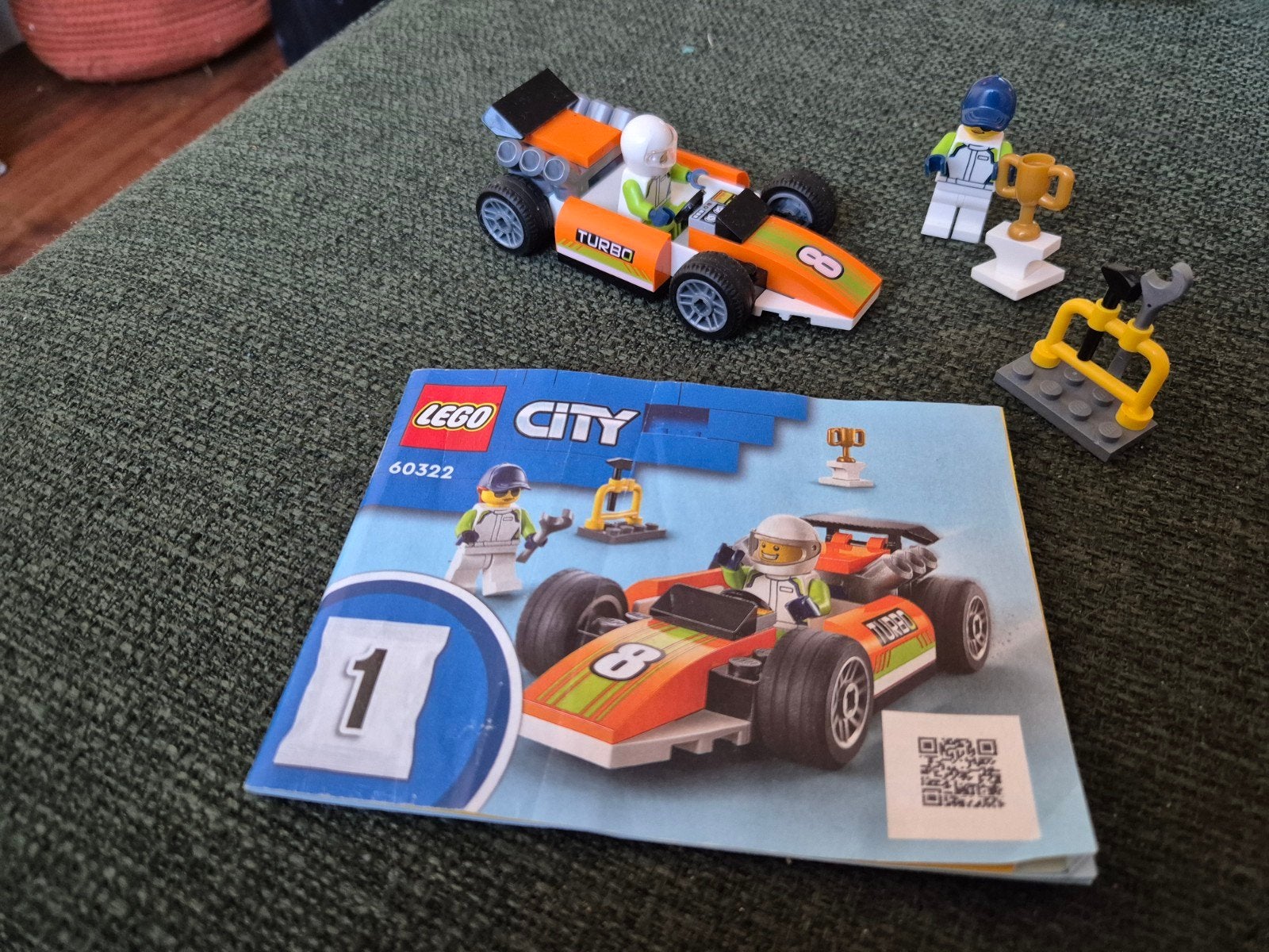 LEGO City 60322 Raceauto met coureur en monteur, Ophalen of Verzenden