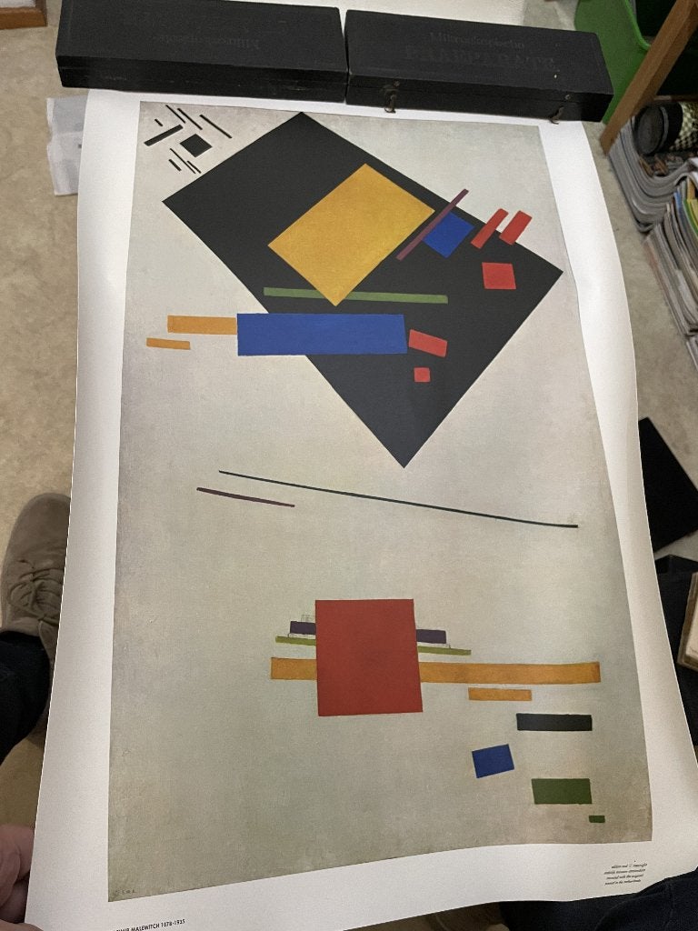 Poster schilderij Kisimir Malewitch Suprematistisme, Gebruikt, Schilderij, Meerkleurig, Papier/karton