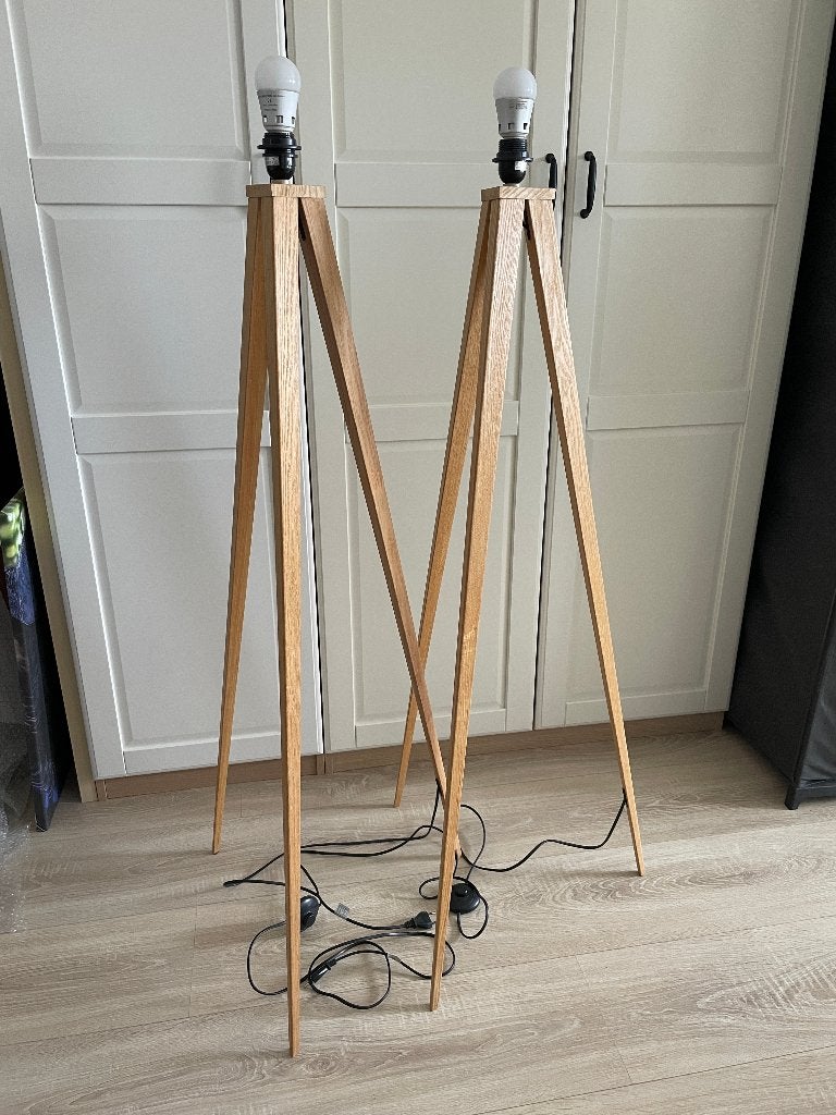 Zuiver Tripod vloerlamp 2x wood, Ophalen, Zo goed als nieuw, Hout, 150 tot 200 cm