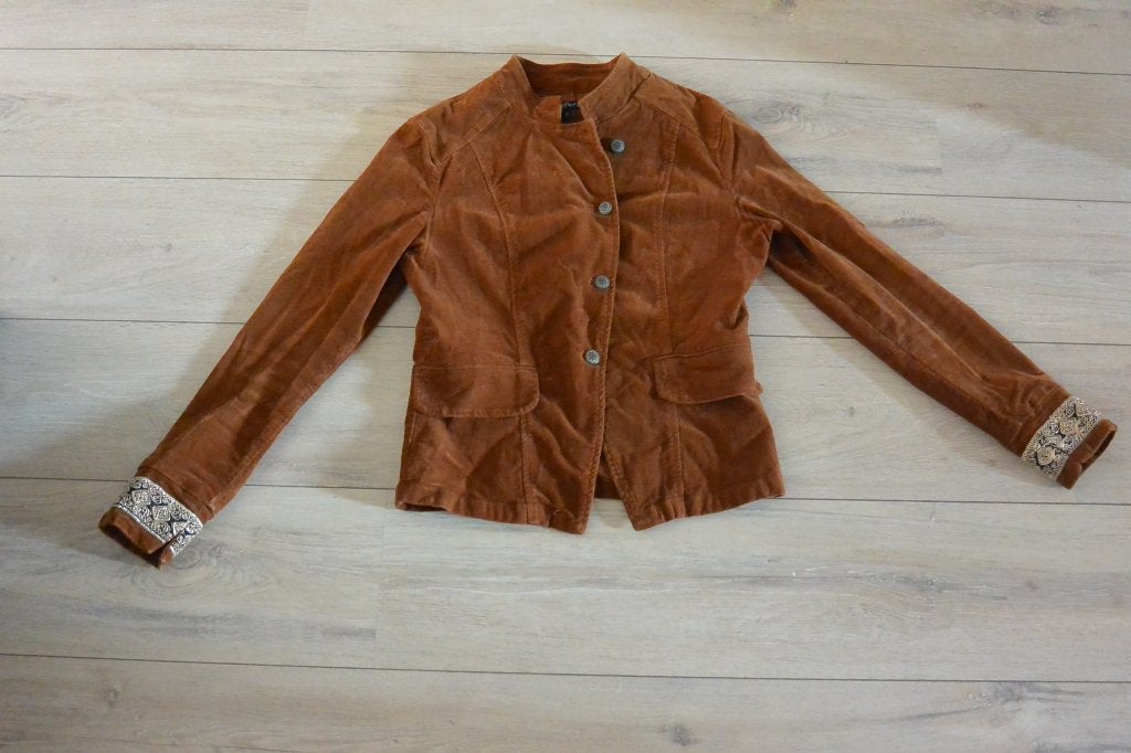 Stoer bruin corduroy jasje van Red Button - maat M, Kleding | Dames, Maat 38/40 (M), Bruin, Ophalen of Verzenden, Zo goed als nieuw