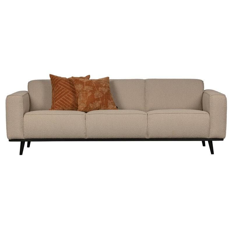 BePureHome Statement Bank 3-zits Boucle Beige, Ophalen, Modern, Boucle, Driepersoons, 75 tot 100 cm
