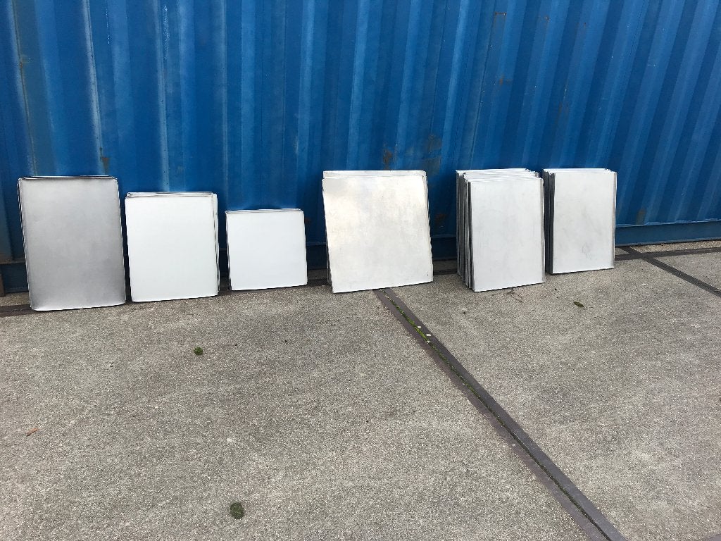 Aluminium professionele bakplaten / Oliebollen presentatie, Ophalen, Gebruikt