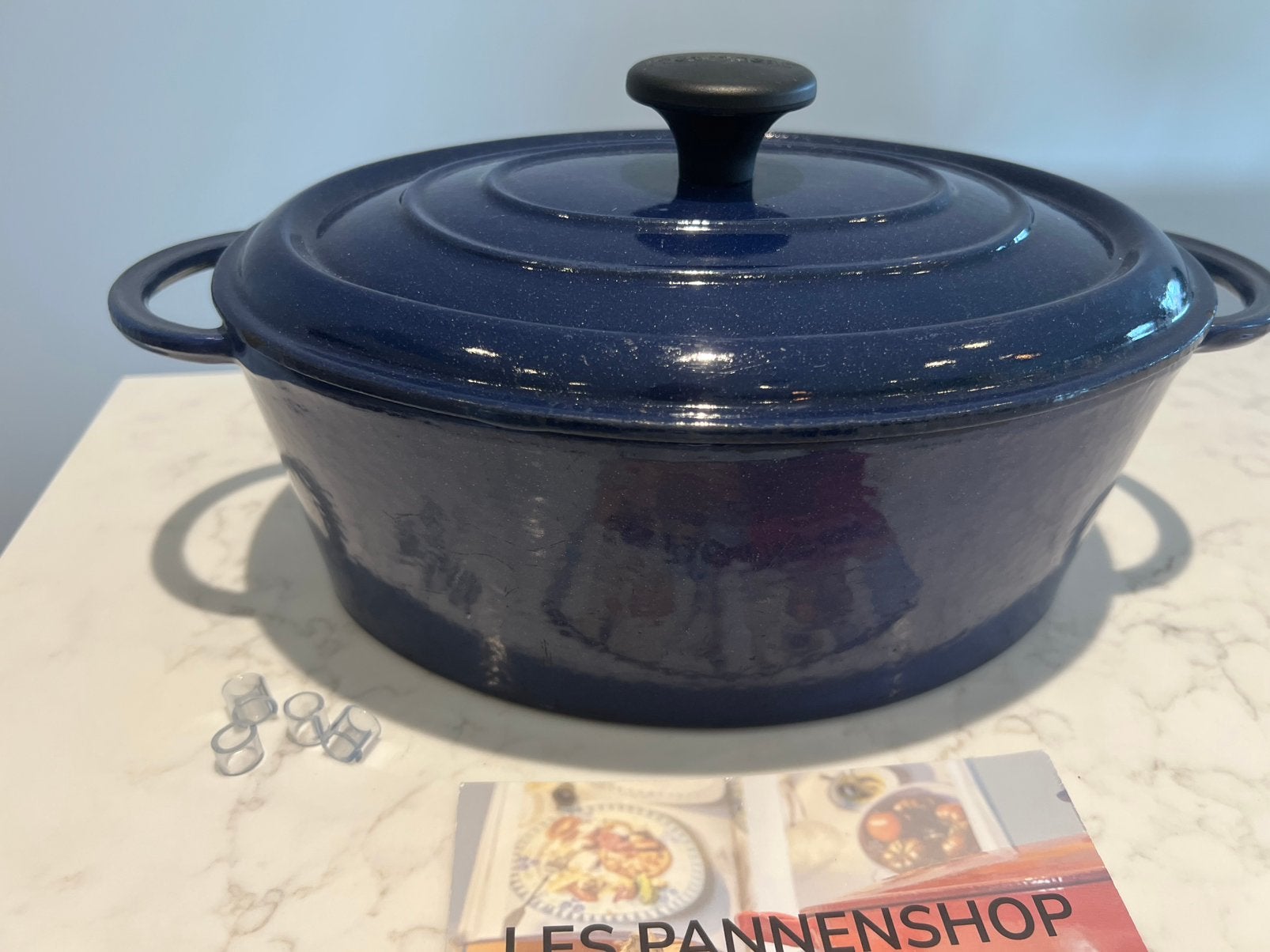 Nomar braadpan 27 cm ovaal Midnight Bleu, Huis en Inrichting, Gebruikt, Nomar/Staub, Geschikt voor inductie, Ophalen of Verzenden