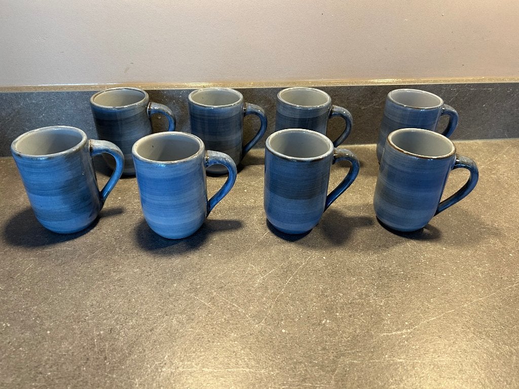 Volendams Aardewerk mokken blauw, Nieuw, Ophalen of Verzenden, Overige stijlen, Kop(pen) en/of Schotel(s)