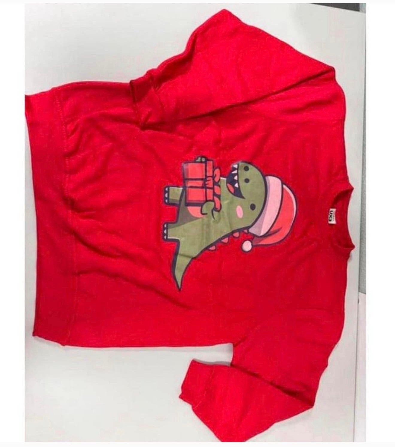 Dinosaurus Dino Christmas Kersttrui trui L rood sweater, Diversen, P, P, P, Nieuw