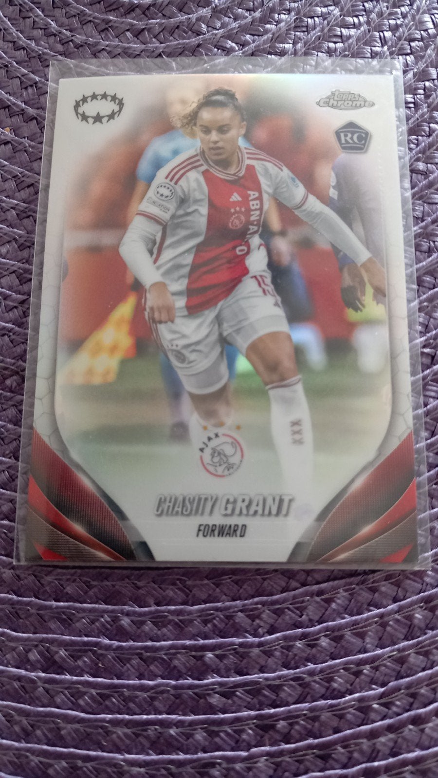 Chasity Grant Topps Chrome RC Refractor Ajax Voetbalkaart, Verzenden, Zo goed als nieuw, Ajax, Spelerskaart