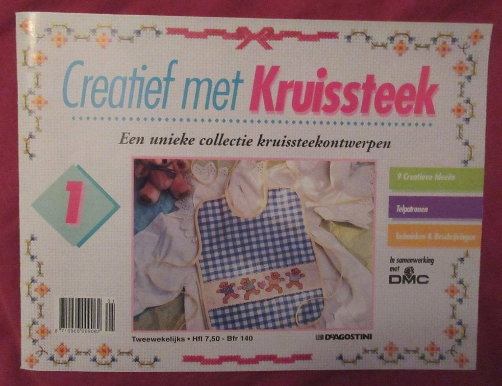 3 boekjes creatief met kruissteek nr 1, nr 4 en nr 6, Hobby en Vrije tijd, Ophalen of Verzenden, Zo goed als nieuw, Handborduren