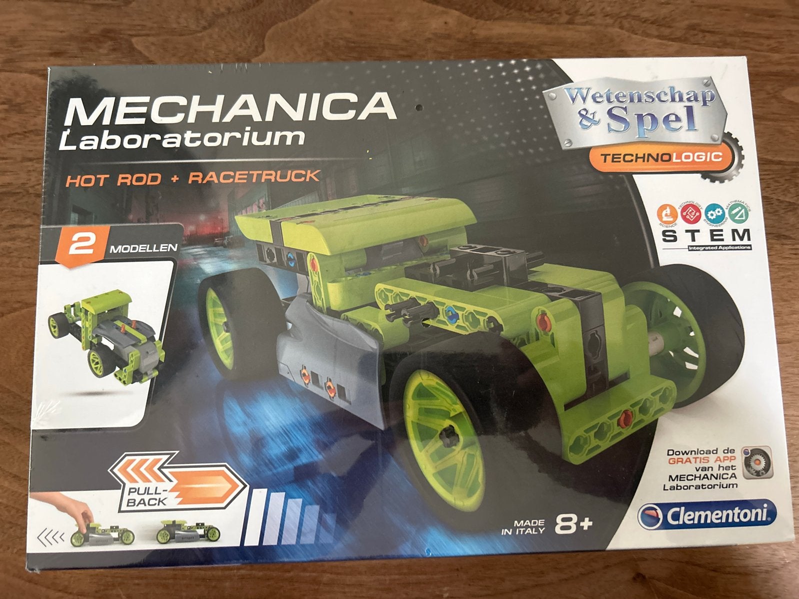 Clementoni Mechanica Laboratorium Hot Rod + Racetruck, Kinderen en Baby's, Speelgoed | Educatief en Creatief, Nieuw, Bouwen, Ophalen of Verzenden
