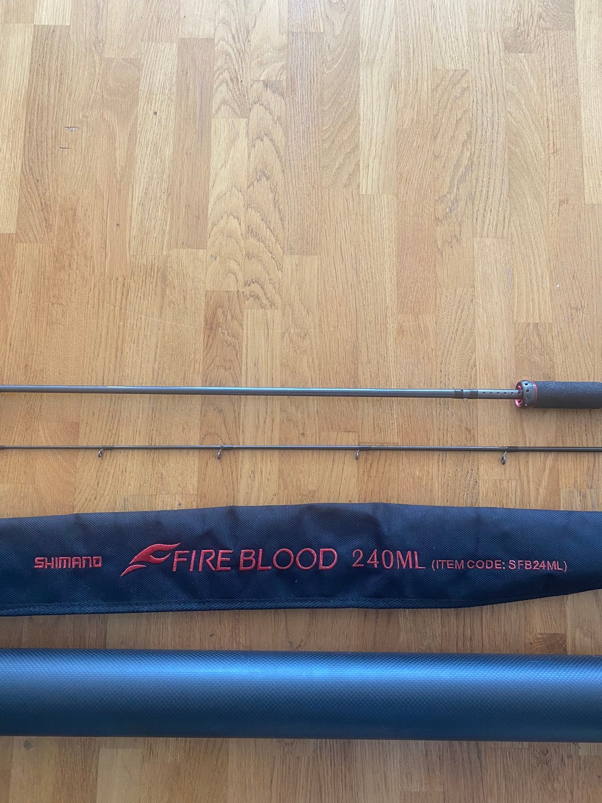 Fireblood Shimano carbon hengel compleet *Zeldzaam*, Ophalen, Gebruikt, Werphengel