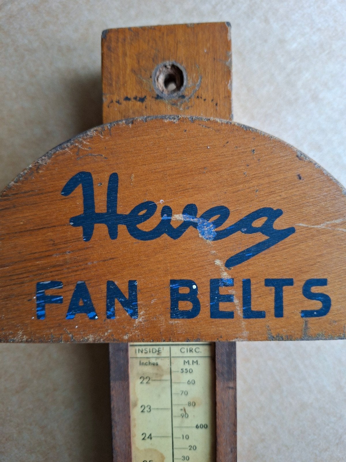 Vintage Hevea ventilatorriem meetinstrument, Antiek en Kunst, Antiek | Gereedschap en Instrumenten, Ophalen of Verzenden