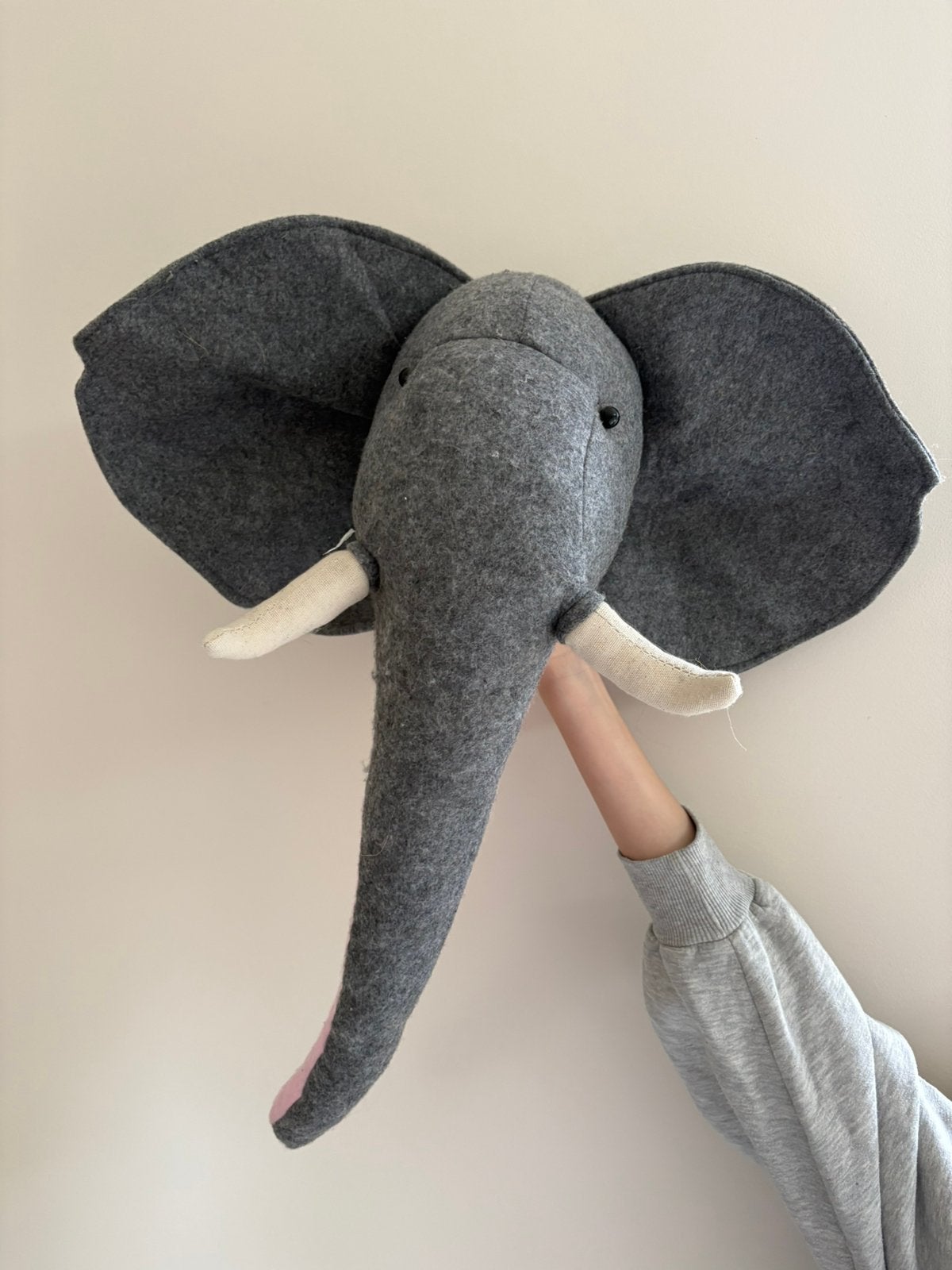 Olifant knuffel voor aan de muur, Ophalen, Zo goed als nieuw, Wanddecoratie