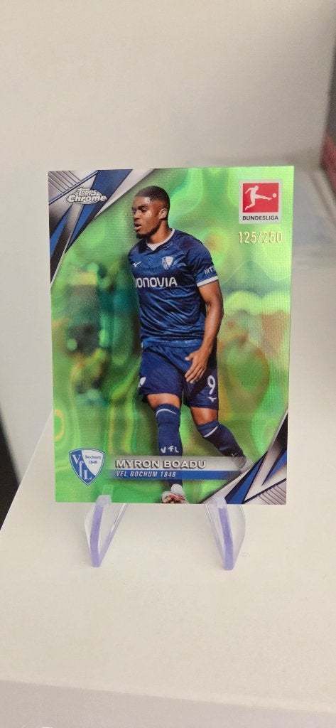 2024 Topps Chrome Myron Boadu bundesliga /250, Verzenden, Nieuw, Buitenlandse clubs, Poster, Plaatje of Sticker