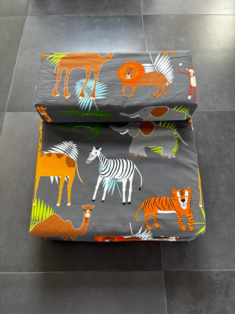 Eenpersoons kinder Z-bed/stoel opklapbaar, in jungle thema, Kinderen en Baby's, Kinderkamer | Bedden, Ophalen, 70 tot 85 cm, 140 tot 160 cm