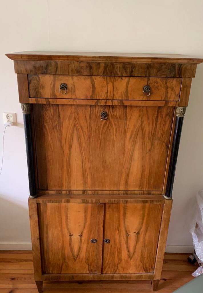 Antiek Biedermeier kast secretaire  - 1830-1850, Huis en Inrichting, Kasten | Secretaires, Ophalen, Zo goed als nieuw