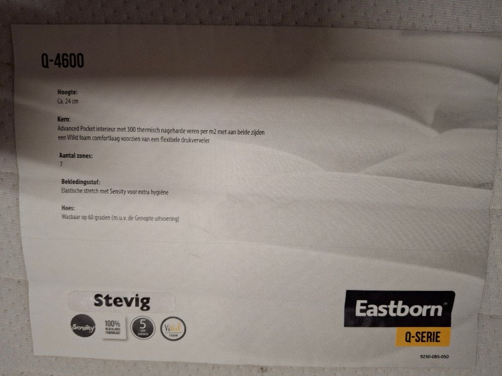 matras Eastborn stevig 80 x 200, Huis en Inrichting, Ophalen, Eenpersoons, Zo goed als nieuw, 80 cm