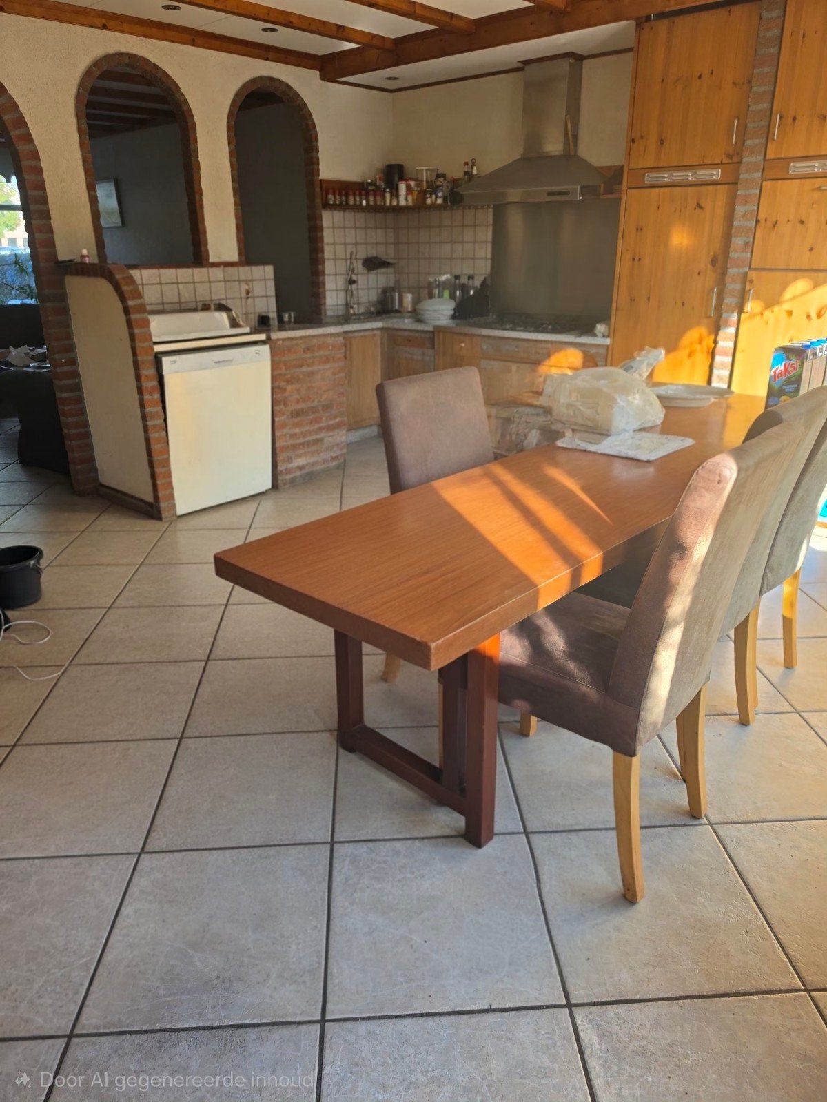 Eettafel met 6 stoelen, Huis en Inrichting, Tafels | Eettafels, Ophalen