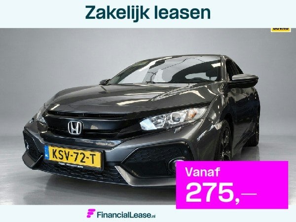 Honda Civic 1.0 i-VTEC 130pk Elegance, Nieuw model!, Navigat, Voorwielaandrijving, Stof, Gebruikt, 988 cc