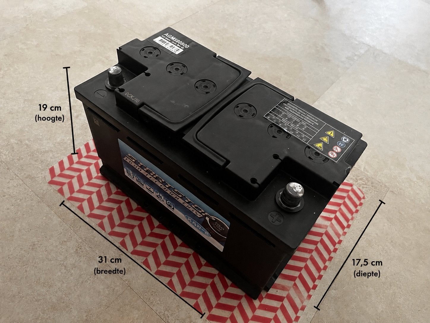 AGM ACCU 12V 80ah CCA 800, Auto-onderdelen, Ophalen, Gebruikt
