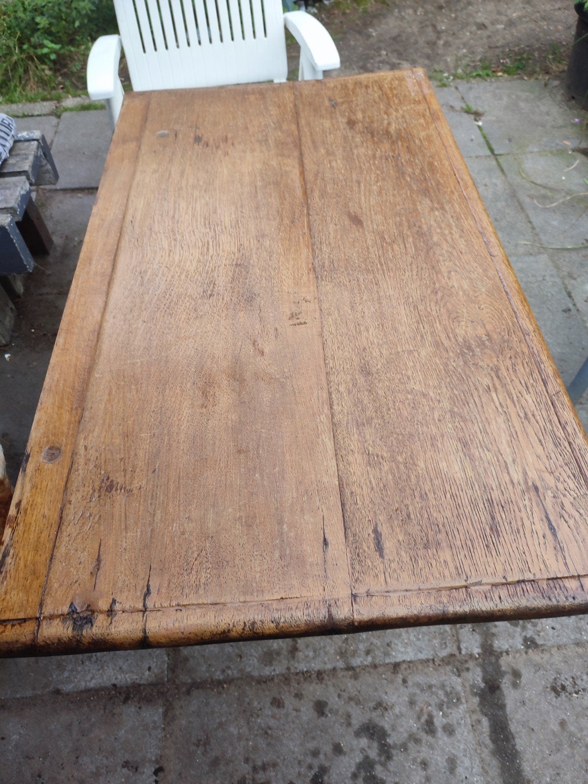 antieke eikenhouten deksel, Ophalen, Eiken, Minder dan 200 cm, Plank