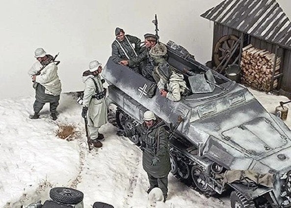 German Panzer Grenadiers, Kharkov '43 (6 resin fig's, 1:35), Ophalen of Verzenden, Zo goed als nieuw, 1:35 tot 1:50, Figuur of Figuren