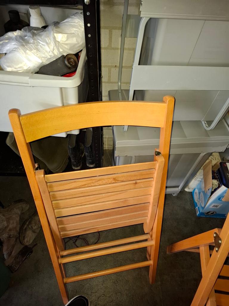 4 houten klapstoelen, Ophalen of Verzenden, Hout