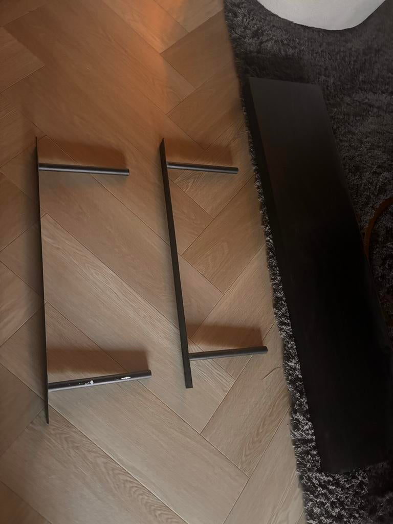 IKEA LACK Boekenplanken Zwart/Bruin 110x26 twee stuks, Ophalen of Verzenden, Gebruikt