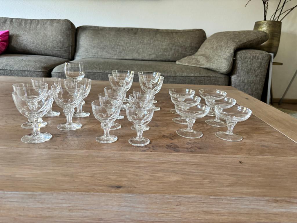 Vintage kristallen likeurglazen set - diverse modellen, Ophalen