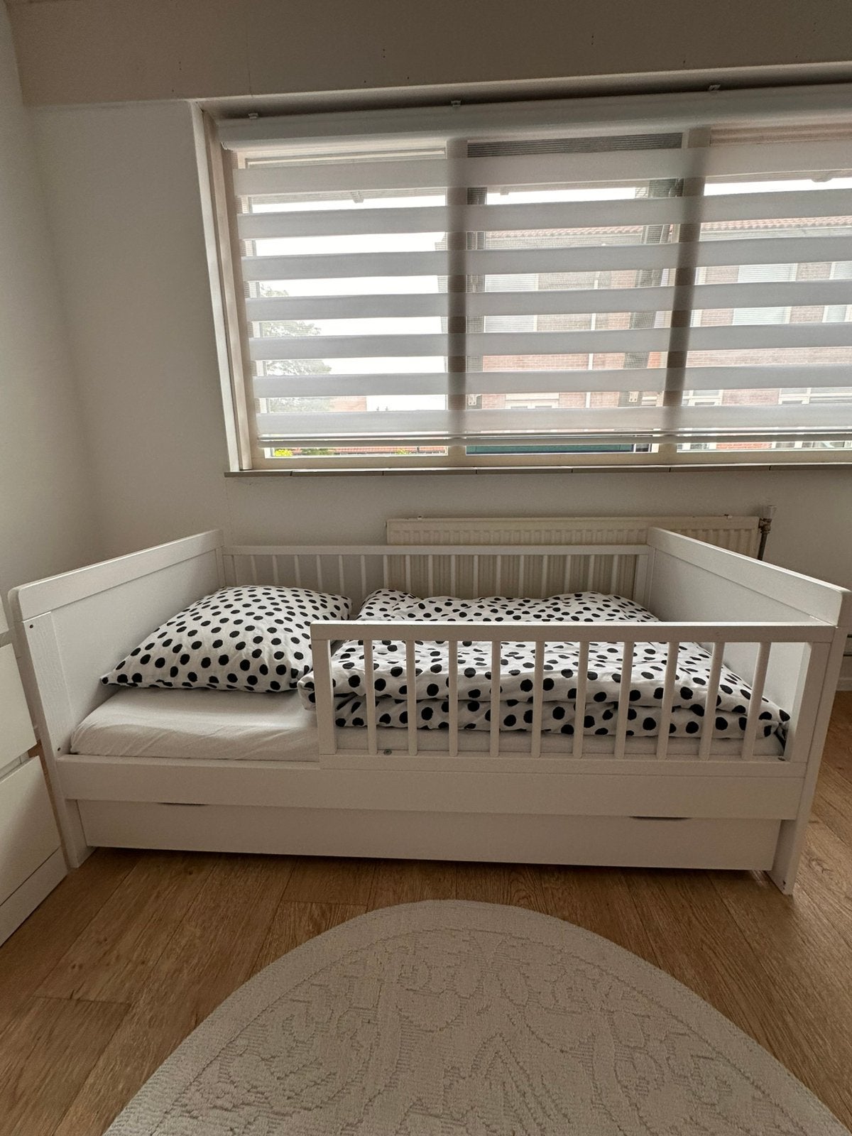 Peuter bed 140X70 WIT, Ophalen, 70 tot 85 cm, 140 tot 160 cm, Zo goed als nieuw