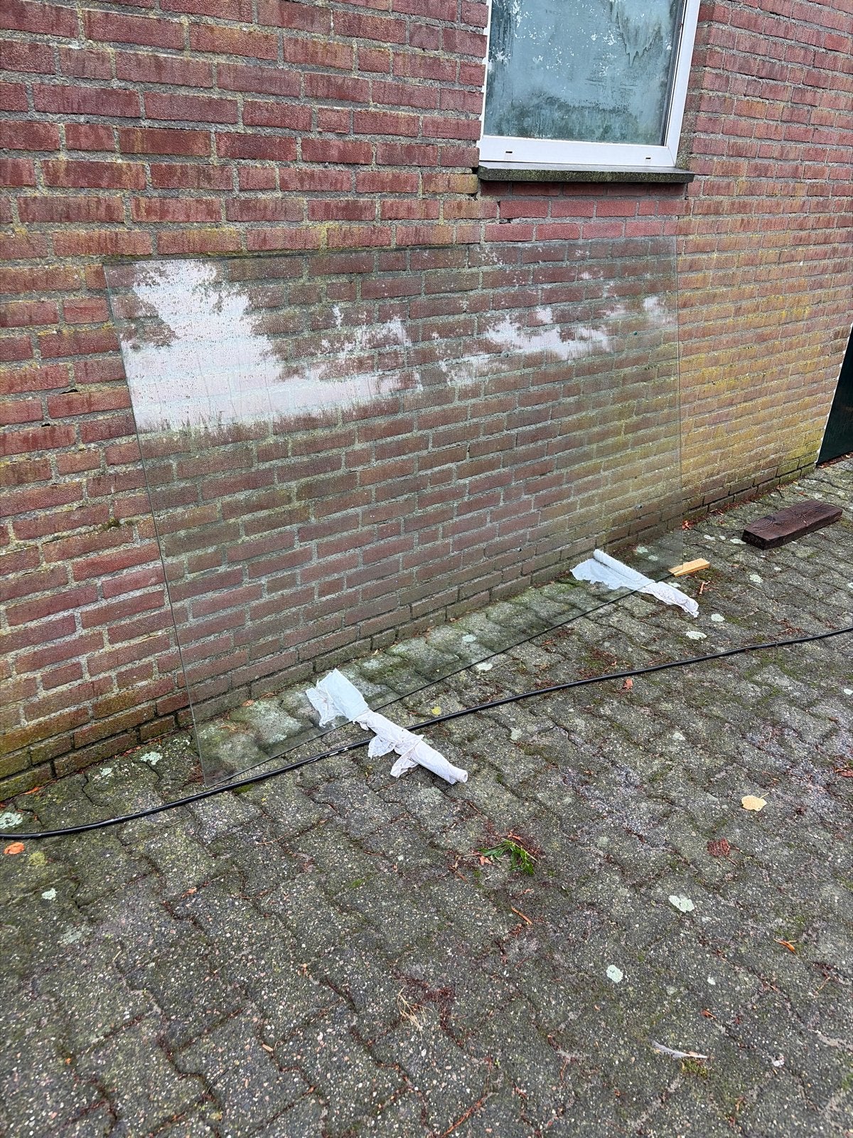 Geharde glasplaten 204x121 cm, 8mm dik - Windscherm/Werkbank, Gebruikt, Glasplaat, 120 tot 160 cm, Veiligheidsglas