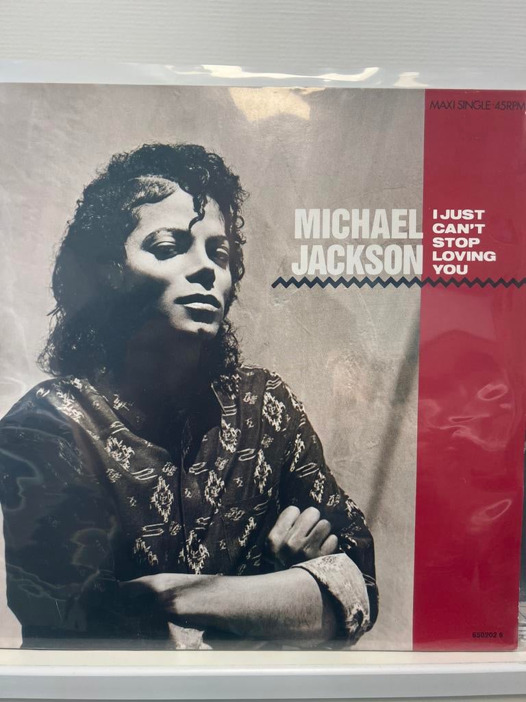 Michael Jackson - I Just Can't Stop Loving You Maxi-Single, Fotohoes, Ophalen of Verzenden, Gebruikt, 12 inch